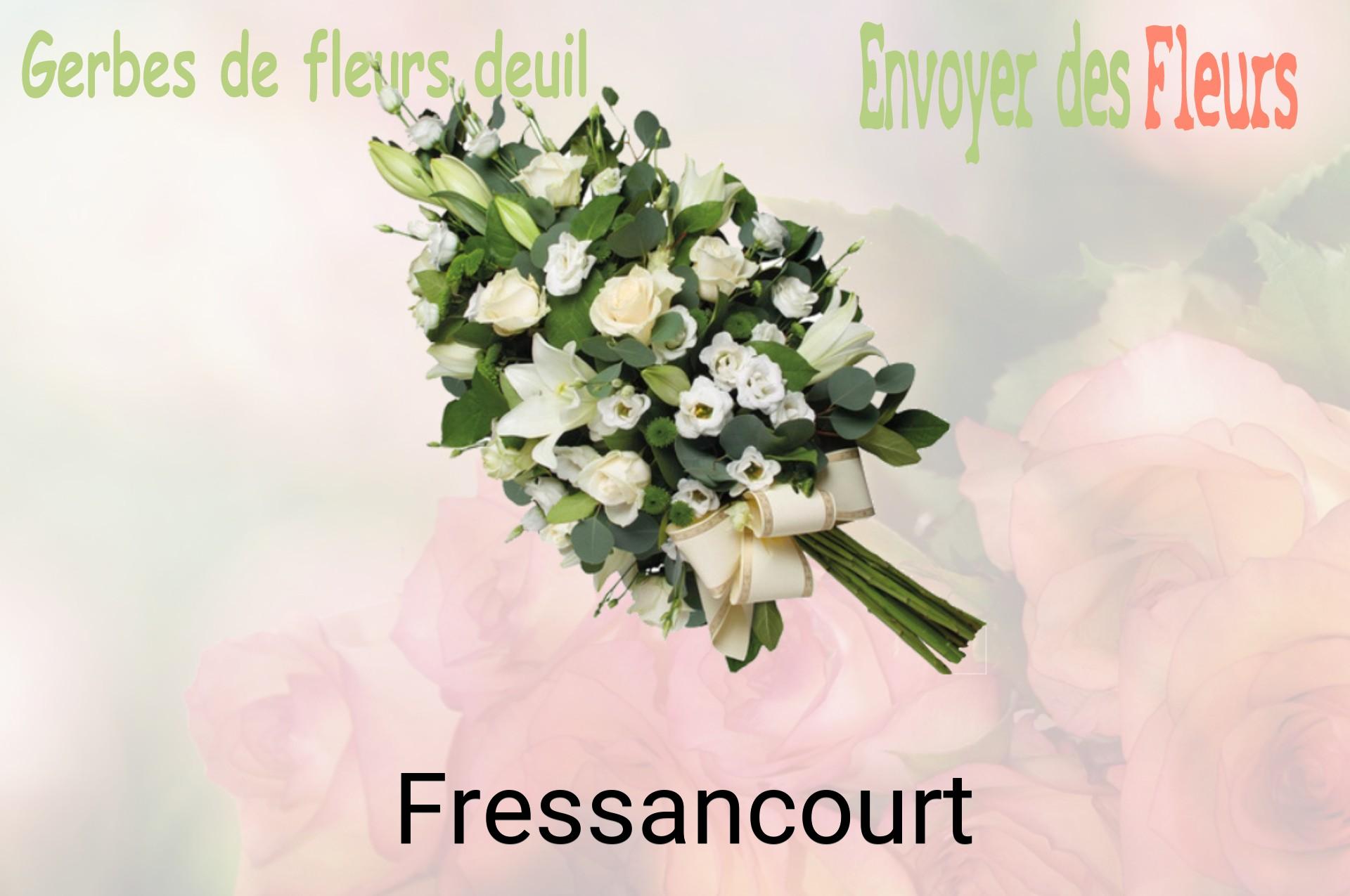 Gerbe de fleurs de deuil livrée à Fressancourt